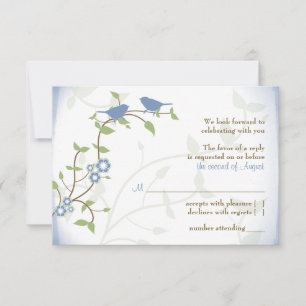 Carte de réponse RSVP pour le mariage des Insépara