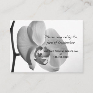 Carte de réponse RSVP pour le mariage des orchidée