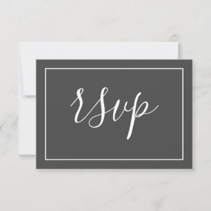 Carte de réponse RSVP pour mariage simple élégance
