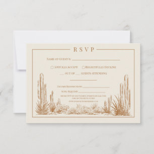 Carte de réponse RSVP pour mariage western