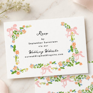 Carte de réponse RSVP pour site web de mariage au