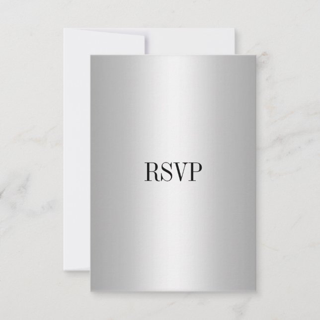 Carte de réponse RSVP Silver Tous les événements (Devant)