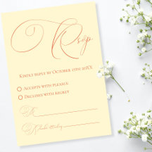 Carte de réponse RSVP Soft Sunset Hues