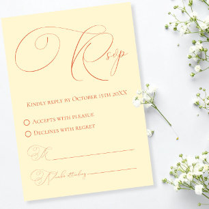 Carte de réponse RSVP Teintes douces de coucher de