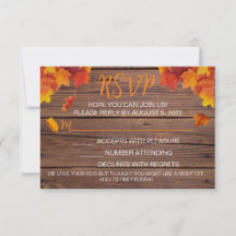 Carte de réponse RSVP Tombez amoureux
