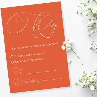 Carte de réponse RSVP Verona Sunset