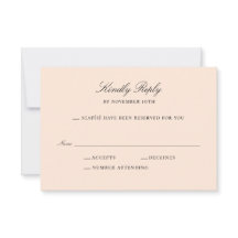 Carte de réponse simple aux mots de la pêche RSVP