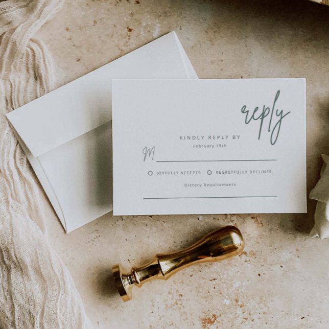 Carte de réponse simple pour invitation de mariage (Créateur téléchargé)