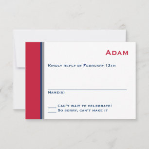 Carte de réponse Star Bar Mitzvah moderne