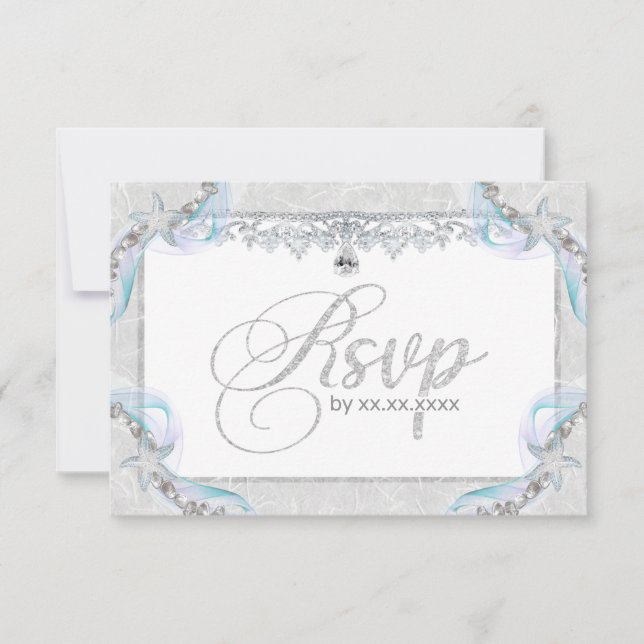 Carte de réponse Starfish & Diamants (Devant)