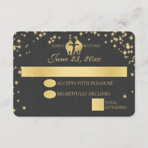 Carte de réponse Starry Night Buck and Doe