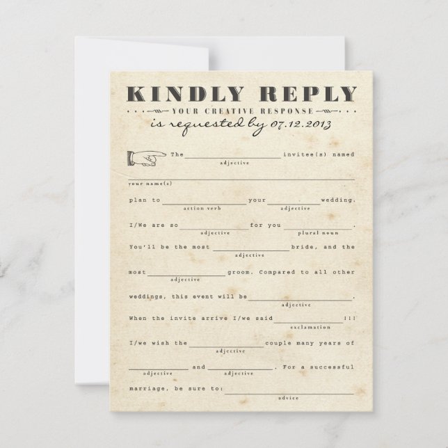 Carte de réponse Telegram vintage (Devant)