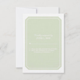 Carte de réponse verte tout simplement élégant