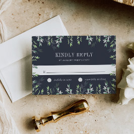 Carte de réponse Winter Sage