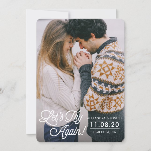 Carte de report de nouvelle tentative (Devant)