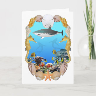 Carte de requin et de récif