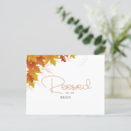 Carte de réservation Boho Chic Mariage de automne