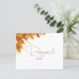 Carte de réservation Boho Chic Mariage de automne