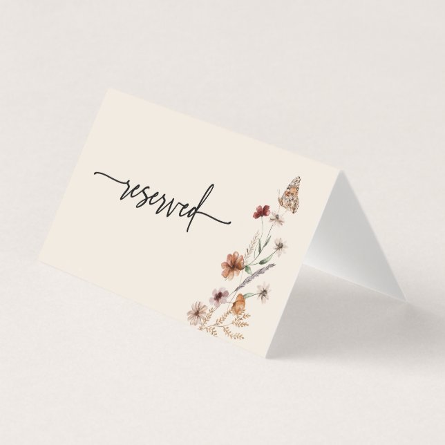 Carte de réservation Boho Mariage (Front)