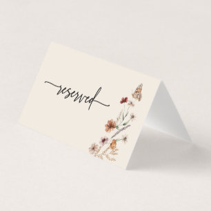 Carte de réservation Boho Mariage