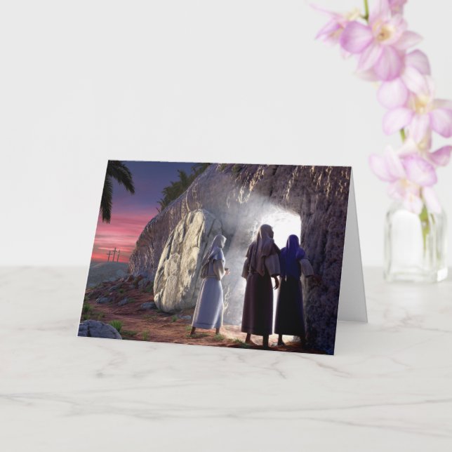 Carte de résurrection chrétienne (Orchidée)