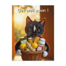 Carte de rétablissement | Panier cadeau avec un ch
