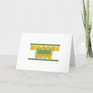 Carte de retour de bienvenue