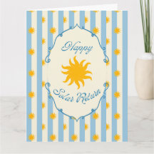 Carte de Retour Solaire Joyeux Sunburst
