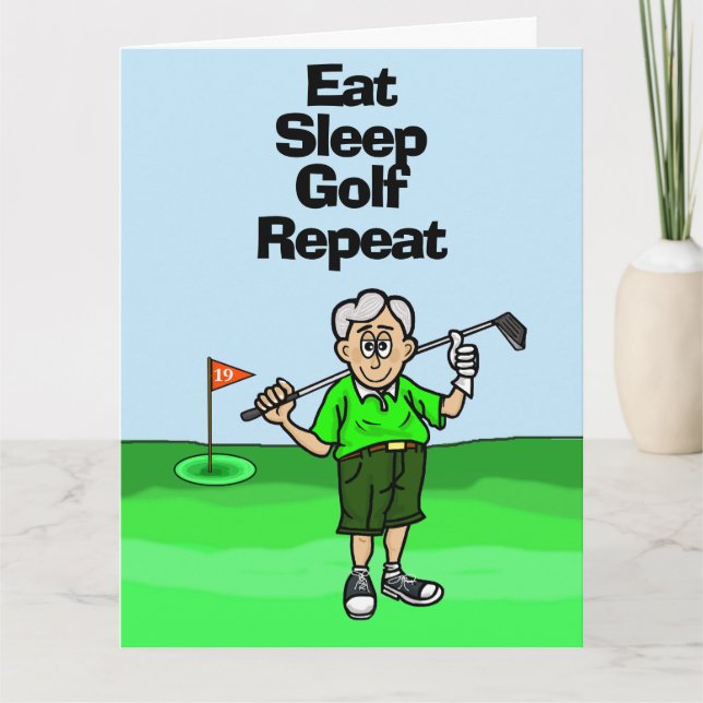 Carte de retraite amusante Golf pour hommes (Devant)