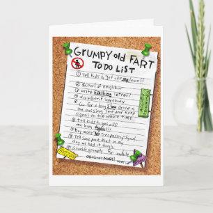 Carte de retraite amusante - Grumpy Old Fart To Do