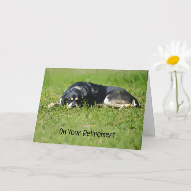 Carte de retraite avec une illustration relaxante  (Petite plante)