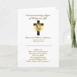 Carte de retraite du prêtre Verse biblique personn