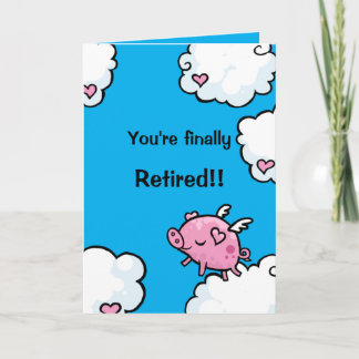 Carte de retraite Flying Pig