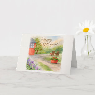 Carte de retraite Garden Path   Conception Luxe