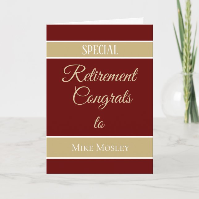 Carte de retraite personnalisée (Devant)