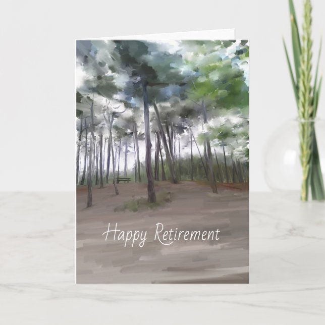 Carte de retraite Pine woods (Devant)