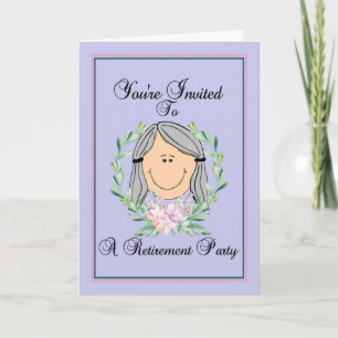 Carte de retraite pour la fête, femme