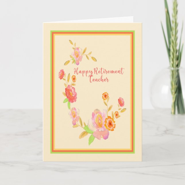 Carte de retraite pour la pêche de l'enseignant et (Devant)