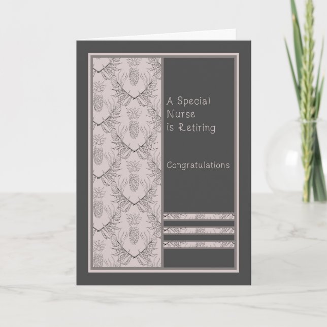 Carte de retraite pour une infirmière spéciale (Devant)