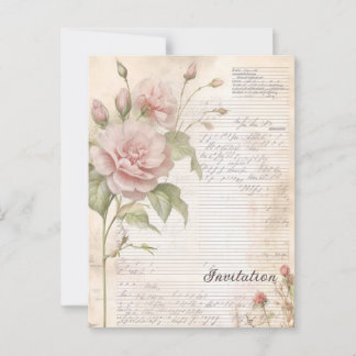 carte de rétro florale