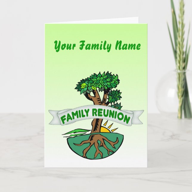 Carte de réunion familiale personnalisable (Devant)