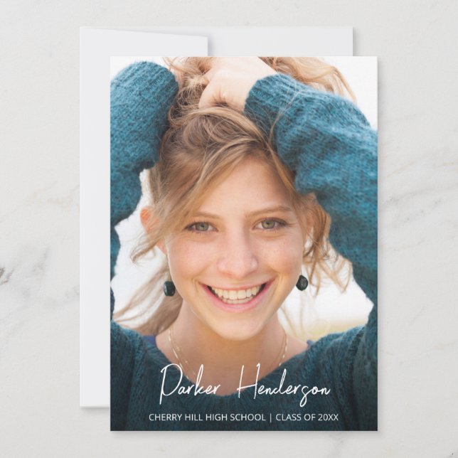 Carte de Réussite Photo Moderne (Devant)