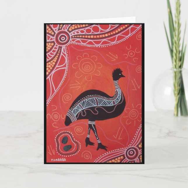 Carte de rêve Emu avec Dreamtime Story (Devant)