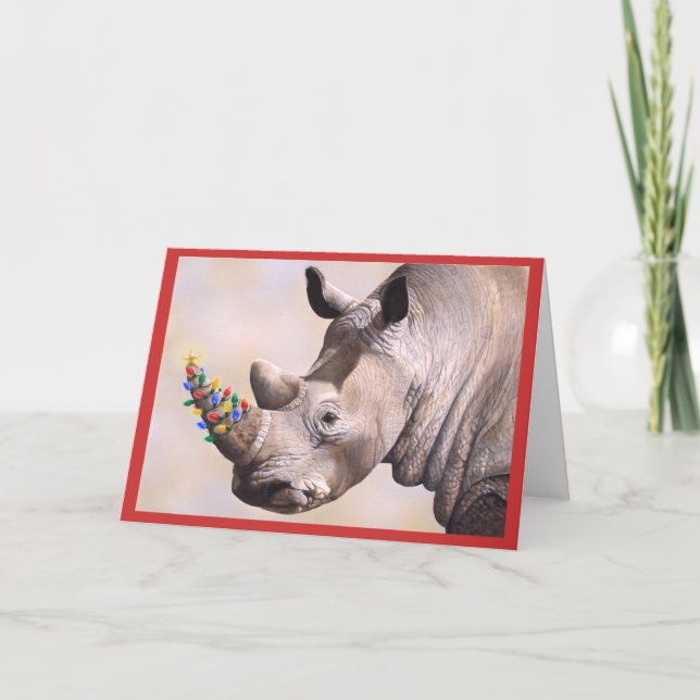Carte de rhinocéros et de lumières (Devant)