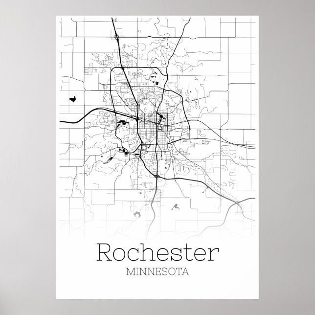 Carte de Rochester - Minnesota - Poster de la cart (Devant)