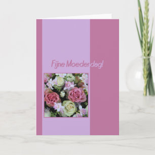 Carte de rose de la fête des mères hollandaise
