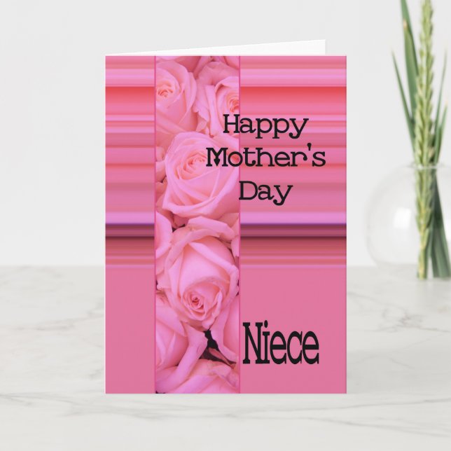 Carte de rose de la fête des mères nièce Happy (Devant)