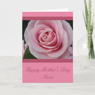 Carte de rose de la fête des mères nièce Happy