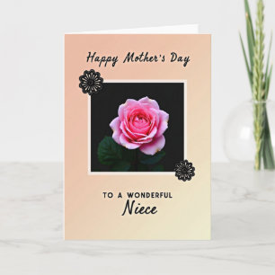 Carte de Rose pour la Fête de la Douce Nièce