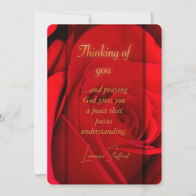 Carte de Rose Rouge Romantique pour Vous (Devant)